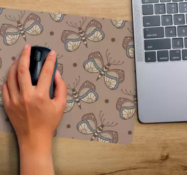 Patronen muismat vlinderembleem motief - TenStickers