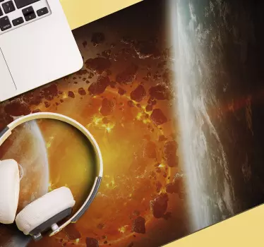 Planeten explosie gaming vinyl muismat - TenStickers