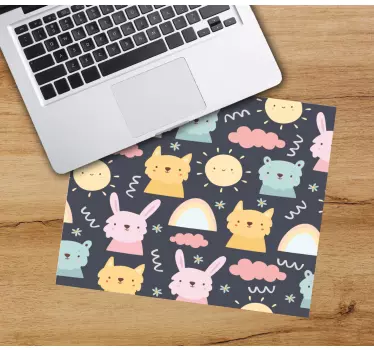 Schattig dierenpatroon anime muismat - TenStickers