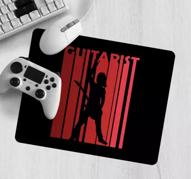 Silhouet van muzikant muismat - TenStickers