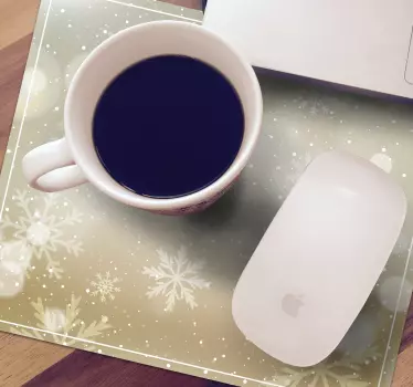 Sneeuwvlok achtergrond muismat kerst - TenStickers