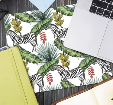 Zebra blad print patronen muismat - TenStickers