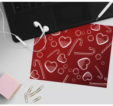 Zoete hartpatronen muismat kerst - TenStickers