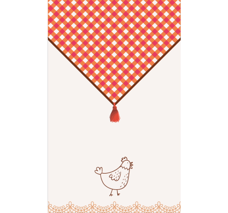 Traditionele landelijke stijl raambekleding keuken - TenStickers