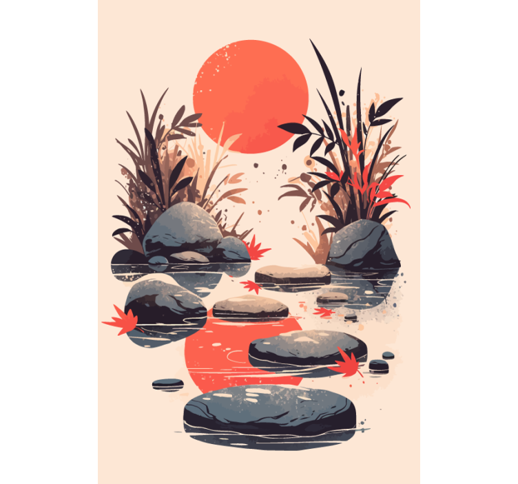 Inspiratie japanse stijl raambekleding badkamer - TenStickers