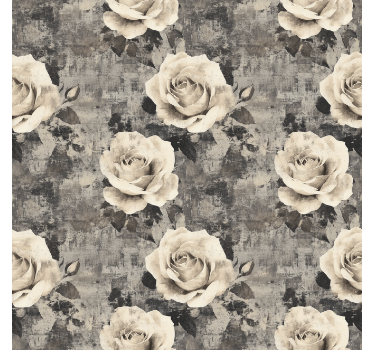 Marmur rolgordijn bloemen keuken - TenStickers