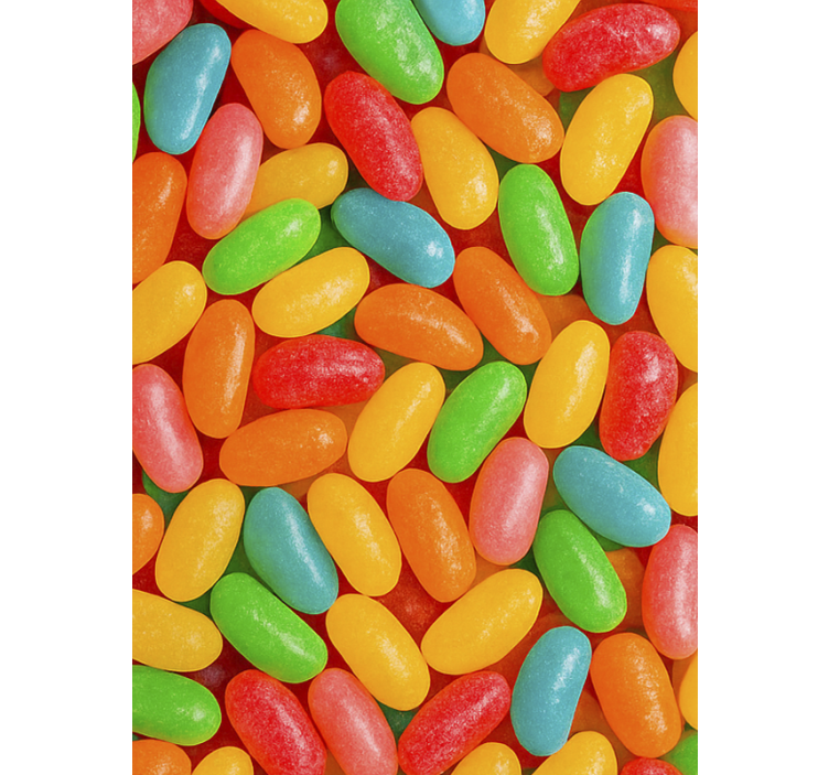 Kleurrijke jelly beans rolgordijn keuken - TenStickers