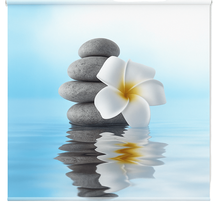 Zen doorschijnend blauw raambekleding badkamer - TenStickers