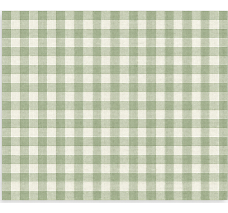 Groen doekpatroon rolgordijn keuken - TenStickers