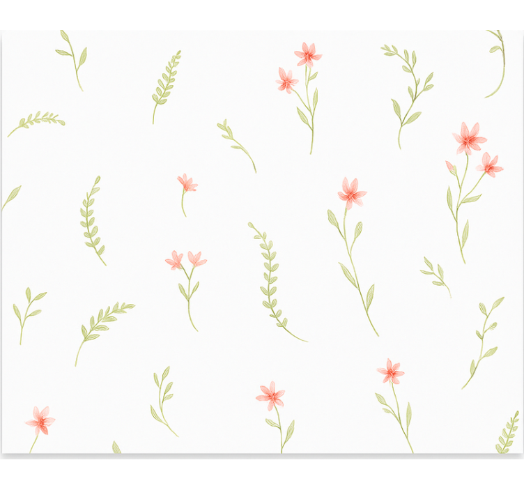 Pastel weidebloemen rolgordijn kinderkamer - TenStickers