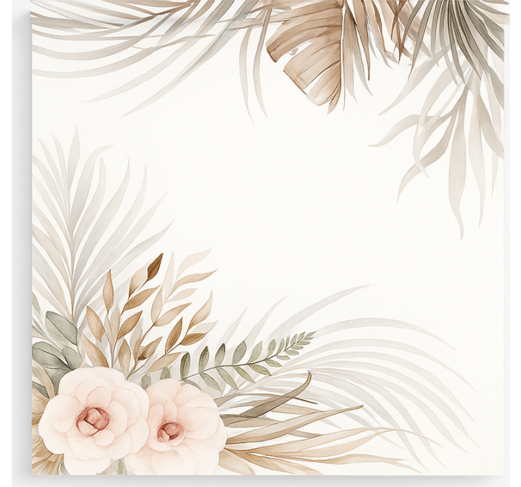 Boho bloemenontwerp rolgordijn kinderkamer - TenStickers