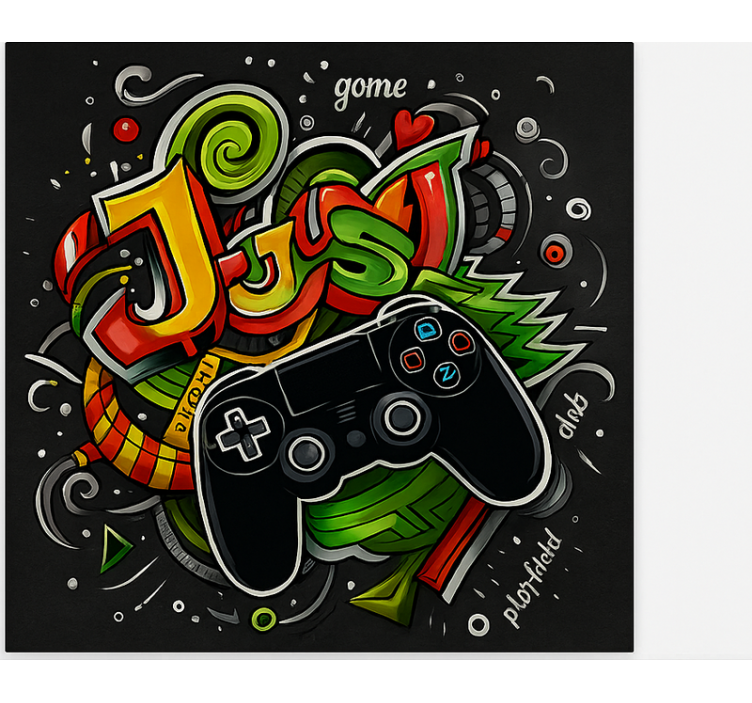 Graffiti gewoon gamecontroller gamer rolgordijn - TenStickers