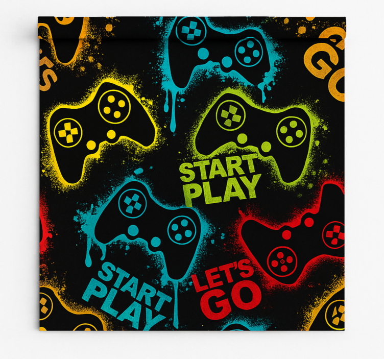Start play controllers gamer rolgordijn - TenStickers