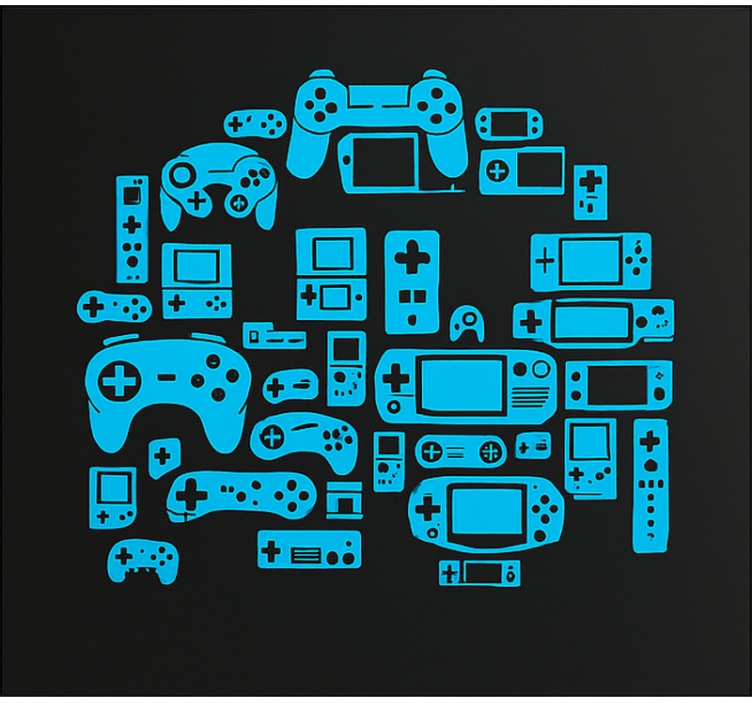 Gamecontrollerbot gamer rolgordijn - TenStickers