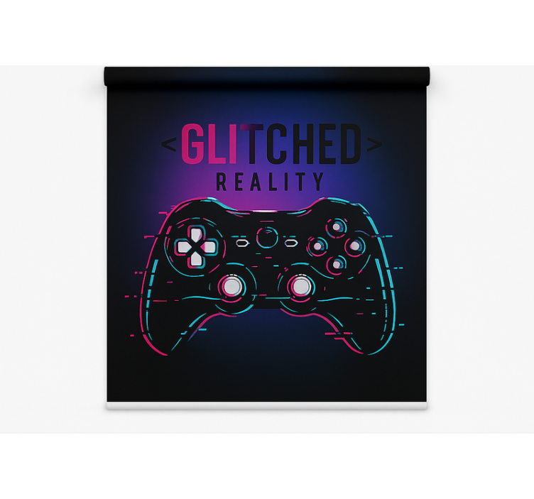 Defecte reality-controller gamer rolgordijn - TenStickers
