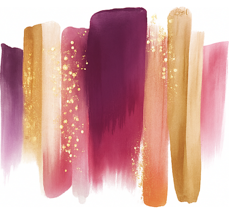 Abstracte penseelstreken rolgordijn tienerkamer - TenStickers