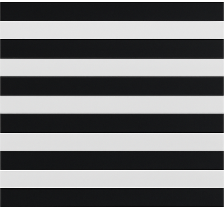 Zwart en transparant gestript rolgordijn eetkamer - TenStickers