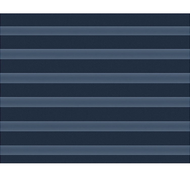Marineblauwe middernachtblauwe strepen eetkamer rolgordijn - TenStickers