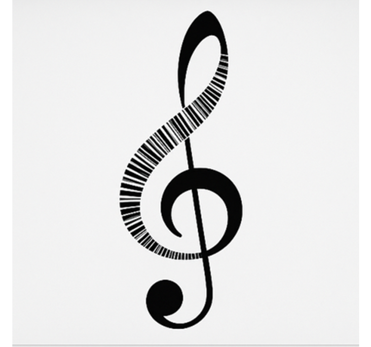 Muzieknoot rolgordijn tienerkamer - TenStickers