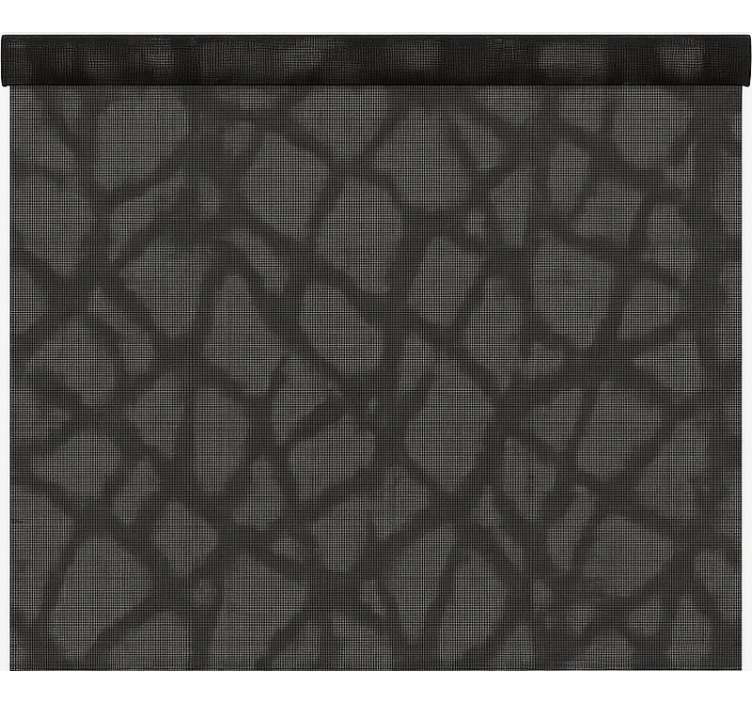 Rolgordijn kantoor doorzichtig zwart/grijs - TenStickers