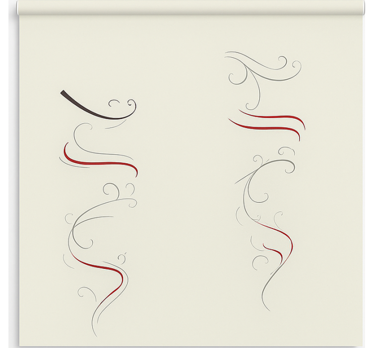 Raambekleding scandinavisch abstract bloemen multikleur spiraal - TenStickers