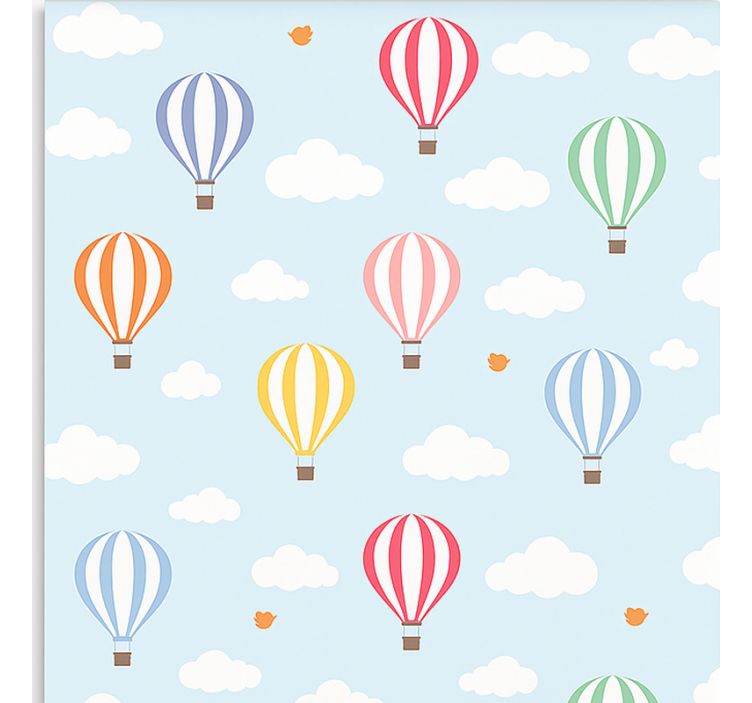 Raambekleding scandinavisch pastel kleur ballonnenrit - TenStickers