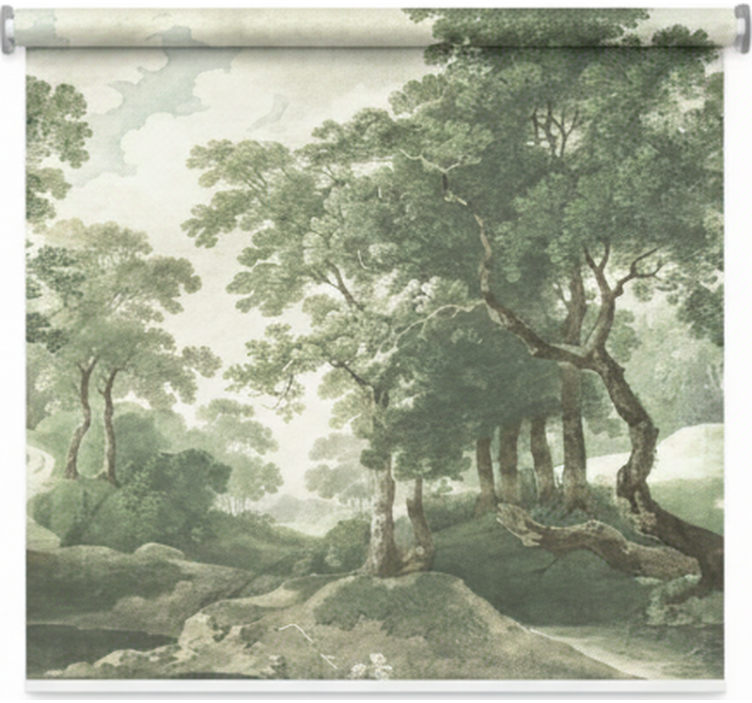 Rolgordijn bomen klassiek tijdloos natuur - TenStickers