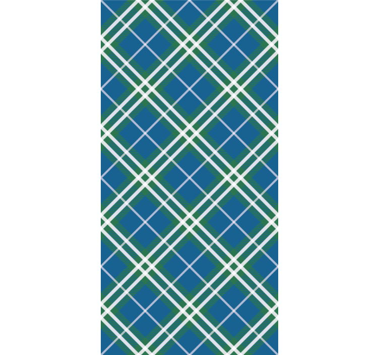 Thuis kantoor raambekleding schotse tartan blauw groen - TenStickers