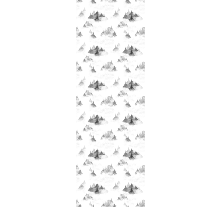 Thuis kantoor raambekleding donkere bos silhouet - TenStickers