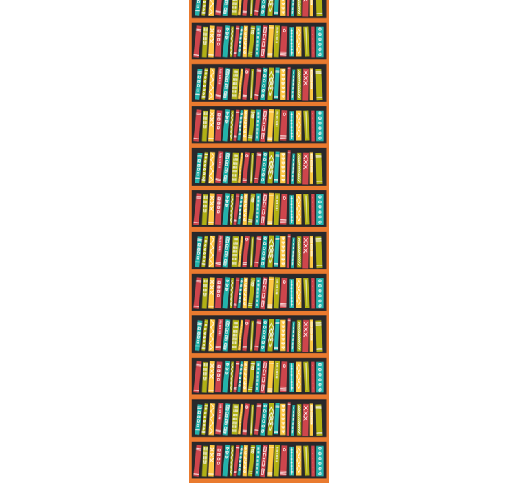 Thuis kantoor raambekleding volle kleurrijke bibliotheek - TenStickers