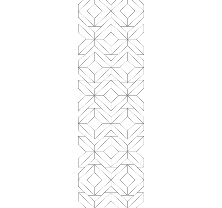 Thuis kantoor raambekleding geometrisch wit patroon - TenStickers