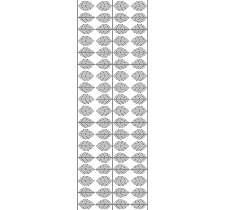 Eetkamer rolgordijn elegante bladcompositie - TenStickers