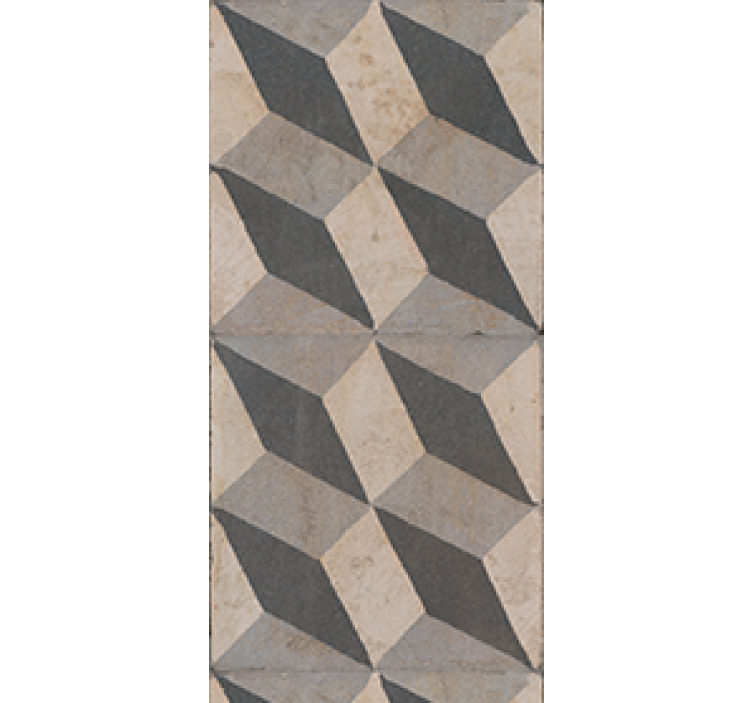 Rolgordijn keuken donkergrijze moderne tegels - TenStickers