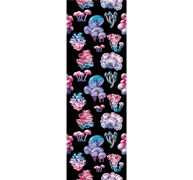 Rolgordijn keuken set van magische paddenstoelen - TenStickers