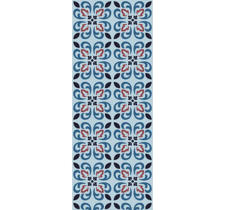 Rolgordijn keuken babyblauwe ronde portugese tegel - TenStickers