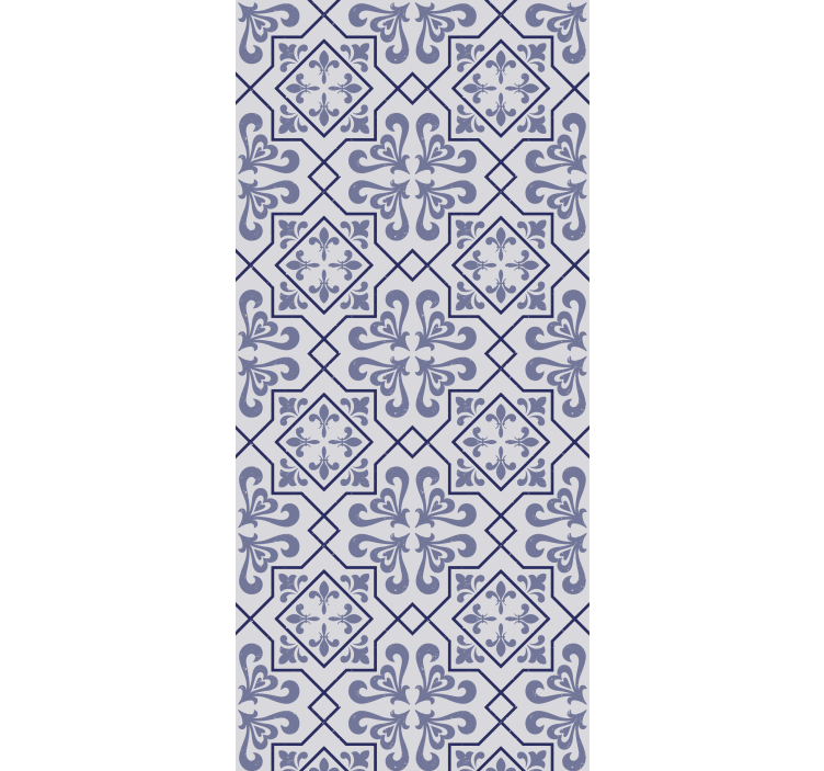 Rolgordijn keuken blauwe octagon portugese tegel - TenStickers