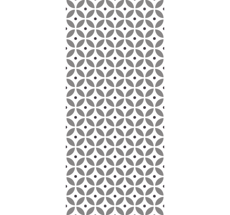 Rolgordijn keuken nordic stijl naadloze cirkels - TenStickers