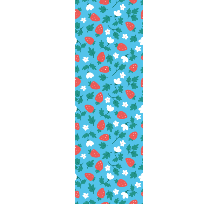 Rolgordijn keuken kleurrijk fruit en bloemenpatroon - TenStickers