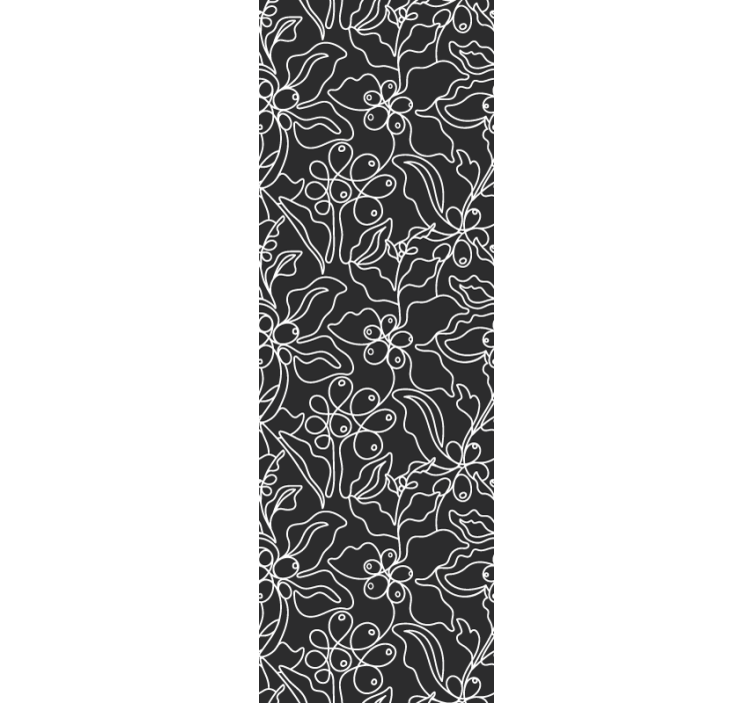 Rolgordijn keuken koffie kunstlijn elegant patroon - TenStickers