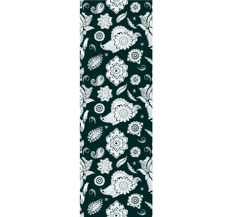 Rolgordijn keuken indiaans paisleypatroon - TenStickers