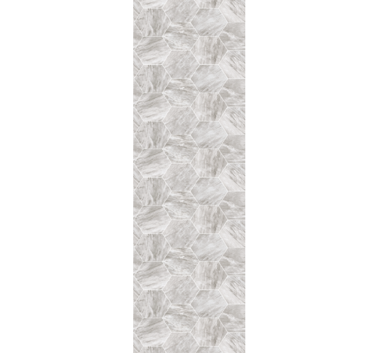 Eetkamer rolgordijn goud marmer hexagonaal patroon - TenStickers