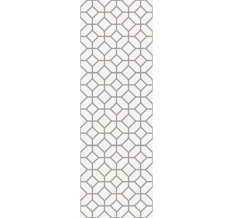Eetkamer rolgordijn squarred hamptons patroon - TenStickers