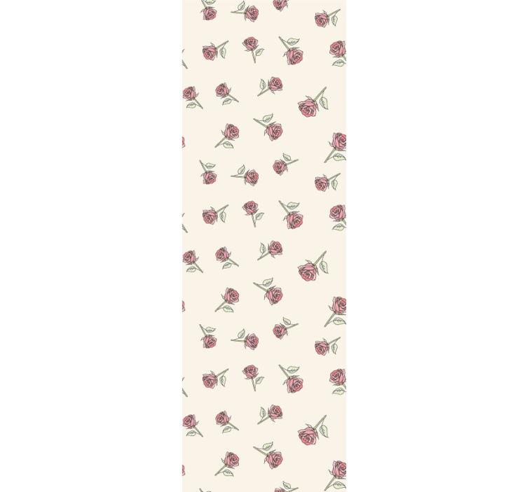 Eetkamer rolgordijn romantisch vintage rozenpatroon - TenStickers