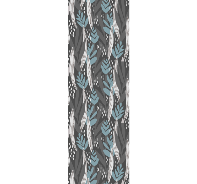 Eetkamer rolgordijn floral grijs aquarel - TenStickers