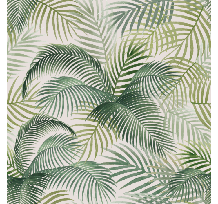 Eetkamer rolgordijn wilde groene bladeren in de natuur - TenStickers