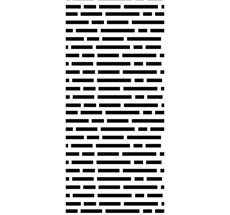 Eetkamer rolgordijn in nordic stijl zwart-witte rechthoeken - TenStickers