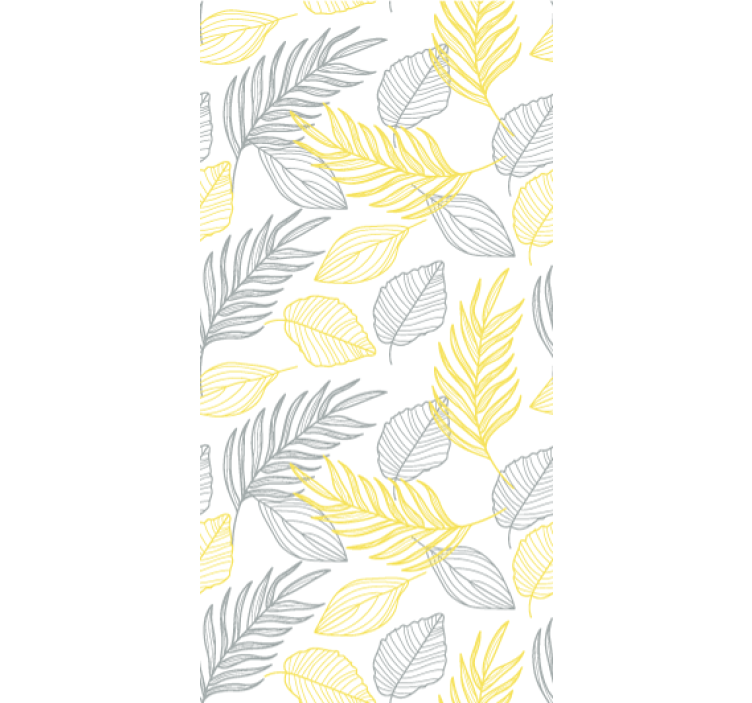 Eetkamer rolgordijn pantone bladeren - TenStickers