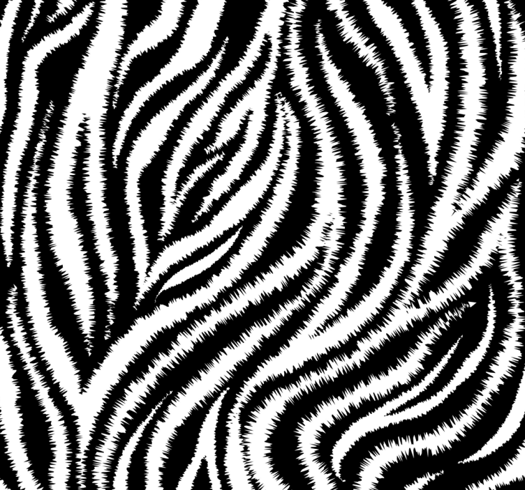 Eetkamer rolgordijn klassiek onregelmatig zwart-wit zebra - TenStickers