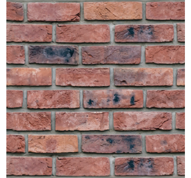 Eetkamer rolgordijn ongewone stenen muur - TenStickers