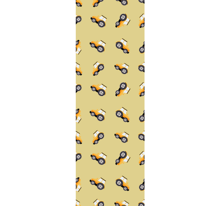 Rolgordijn kinderkamer schattige bouwvoertuigen - TenStickers